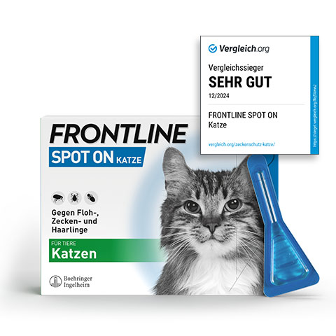 Frontline Spot On für Katzen ist Vergleichssieger in der Kategorie Preis-Leistung